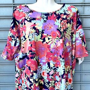 LLR 🌺 Hibiscus & Floral Printed Irma Tunic Top